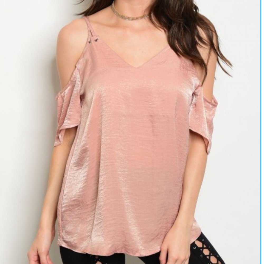 Blush Satin Blouse